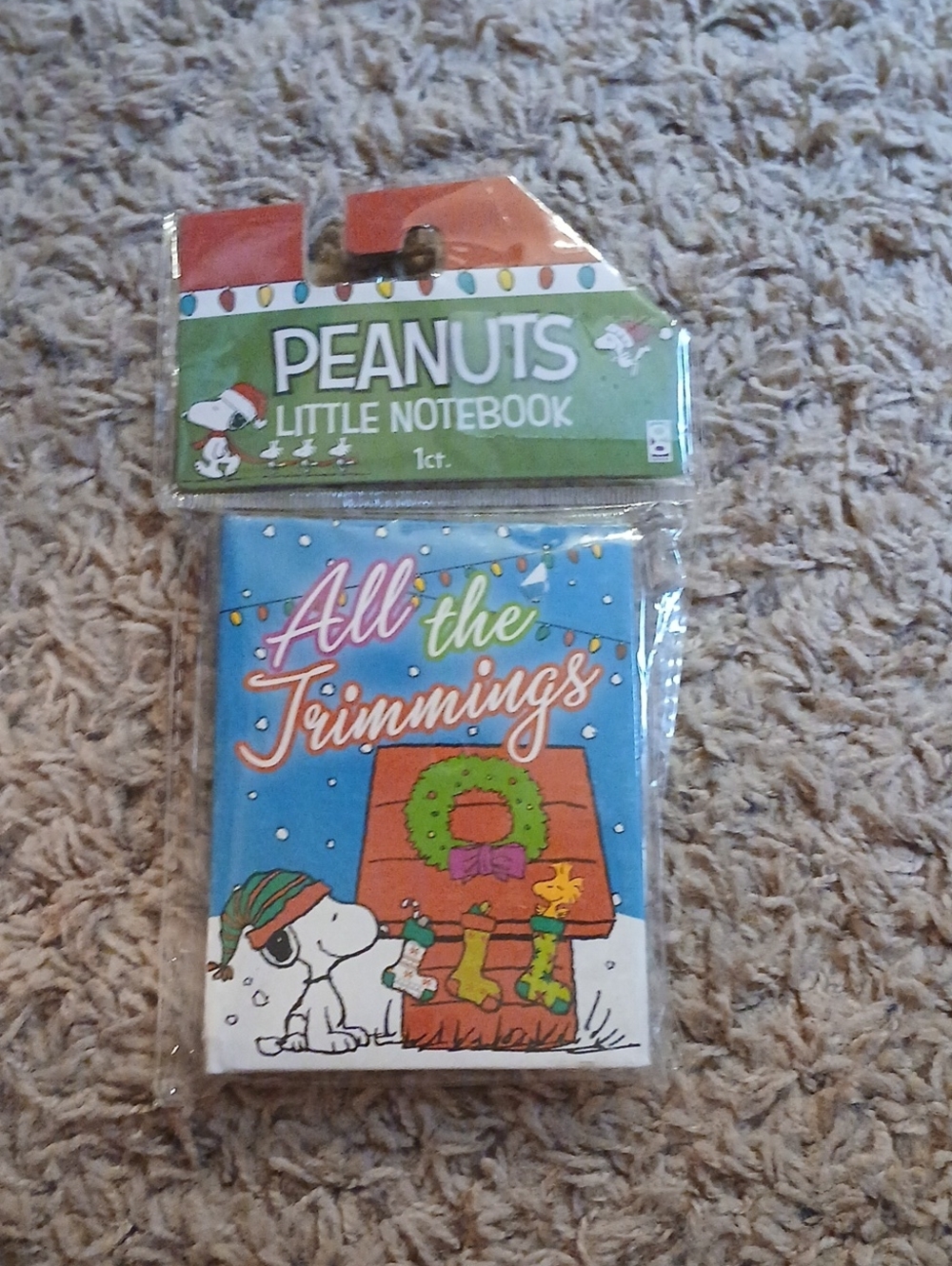 Peanuts Little Notebook - Blue, Green, Red Holiday Cover